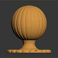 Ornate Golden Spherical Decorative Household Item With Petal Base Design