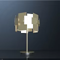 Elegant Modern Table Lamp With Geometric Square Shade Design And Minimalist Base 3d model