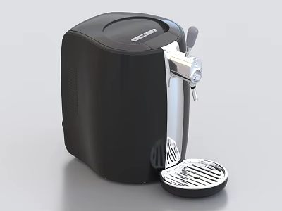Modern Black Coffee Maker As Compact Kitchen Appliance With Stainless Steel Accents And Sleek Design 3d model
