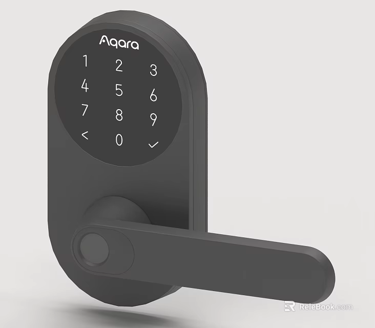 Modern Aqara Smart Door Lock With Digital Keypad And Handle Design 3d model 