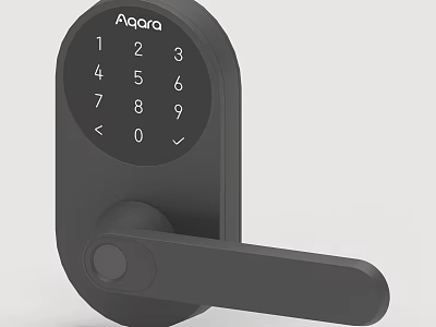 Modern Aqara Smart Door Lock With Digital Keypad And Handle Design 3d model