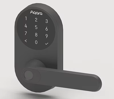 Modern Aqara Smart Door Lock With Digital Keypad And Handle Design 3d model