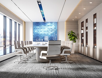 Modern Conference Room 3d model