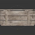 Rustic Wooden Storage Box with Open Lid and Natural Plank Surface Design 3d model