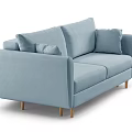 Modern double sofa 3d model