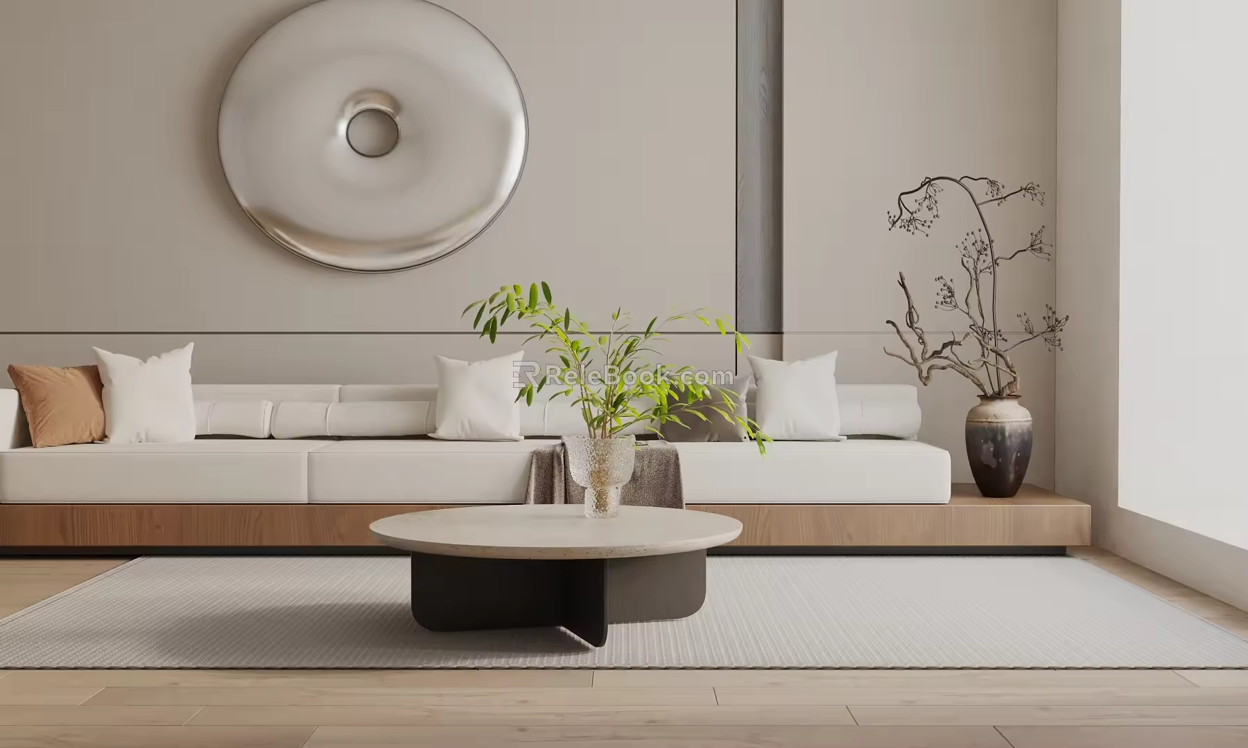 Three-seat sofa 3d model