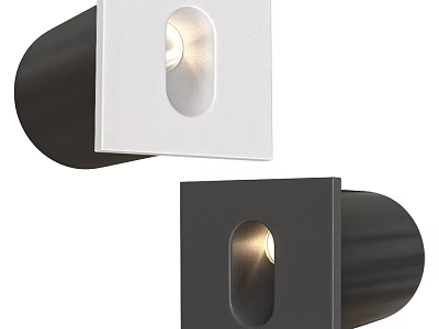 Modern Design Downlights and Spotlights for Home Interior with Black White Finish 3d model
