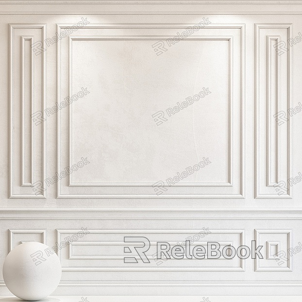 Modern Wall Panel Gypsum Line Wall Panel model