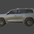 Silver Toyota Land Cruiser SUV Modern Exterior Design With Front Grille And Body Lines