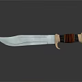 Sharp Metal Dagger With Wooden Handle And Decorative Metal Accents On Dark Surface