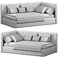 Stylish Children's Bed with Soft Pillows Cozy Blanket and Multiple Color Options