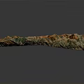 Colorful 3D Topographic Map Showing Mountain Ranges And Terrain Relief