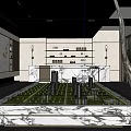 Sand table negotiation table and chair area sand table tree wine cabinet wine rack wall lamp 3d model