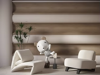 Modern leisure sofa combination leisure chair 3d model