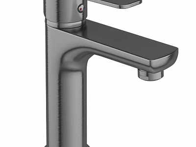 Modern Stainless Steel Faucet With Single Handle For Bathroom Sink Design 3d model