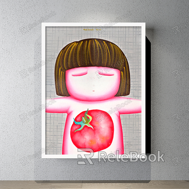 Modern Figure Painting Simple Red Living Room Figure Decorative Painting model