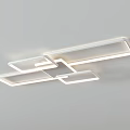Modern Geometric Ceiling Lights With Curved Lines Circular Rings And Square Frames 3d model