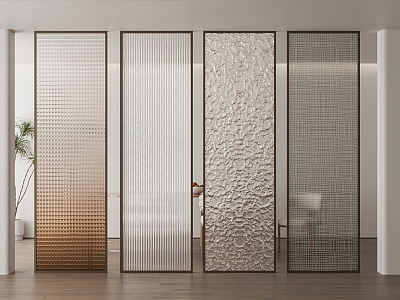 Glass partition Changhong glass partition wire glass partition gradient glass partition water corrugated glass 3d model