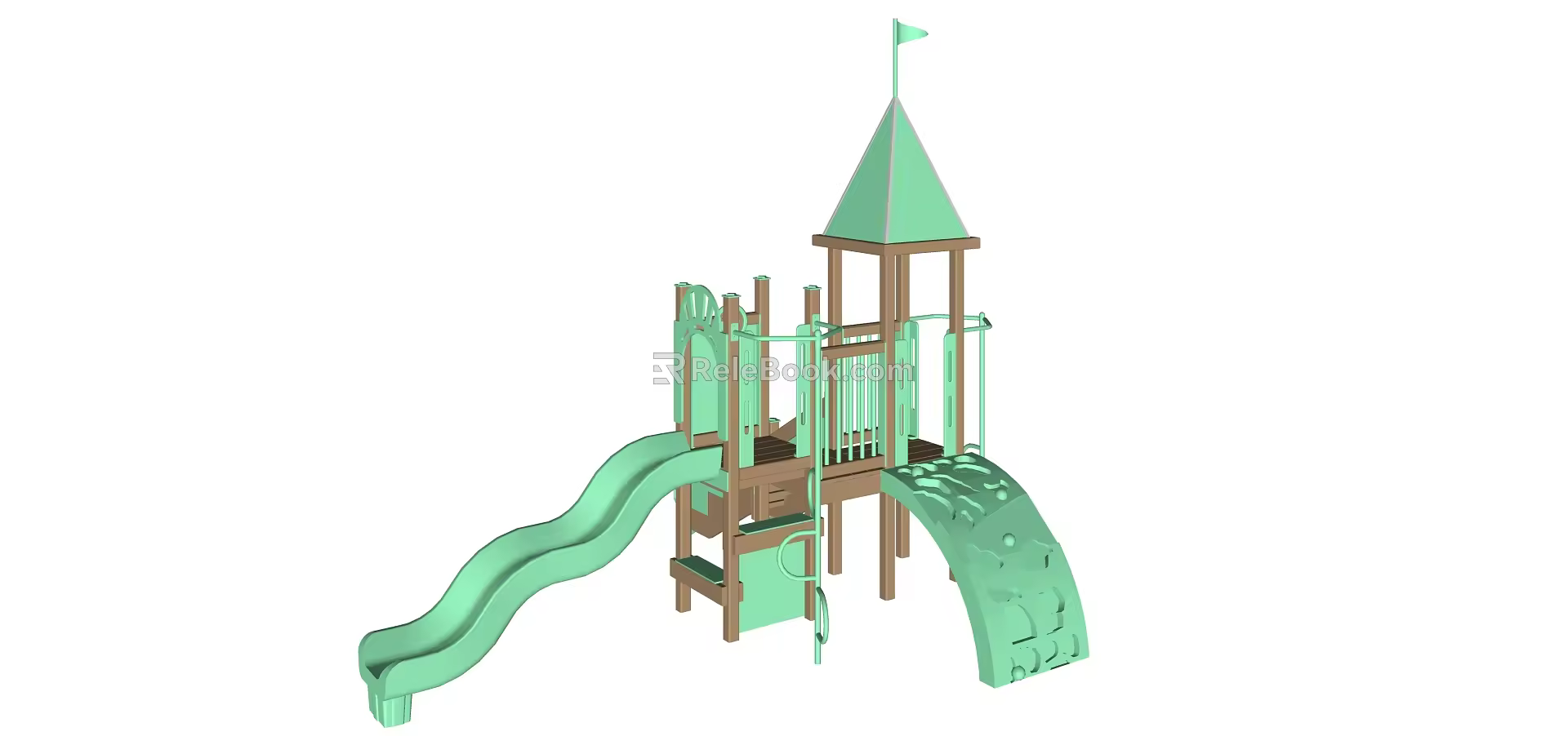Modern slide children's activity venue 3d model