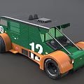 Green Race Truck With Number 12 And Sporty Design Features Large Wheels
