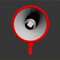 Red And White Portable Electronic Handheld Megaphone For Voice Amplification