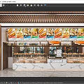 Dessert Shop Interior With Glass Display Cases Fresh Pastries And Colorful Menu Posters