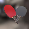 High Quality Table Tennis Rackets With Red And Black Surfaces Crossed Together