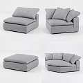 Modern L Shaped Multi Seater Sofa in Various Upholstered Colors Design 3d model
