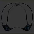 Women's Underwear Bra With Blue And Black Diamond Pattern And Tie Detail