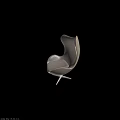Technology Exhibition Hall Showcasing Modern Ergonomic Brown Beige Chair With Metal Base