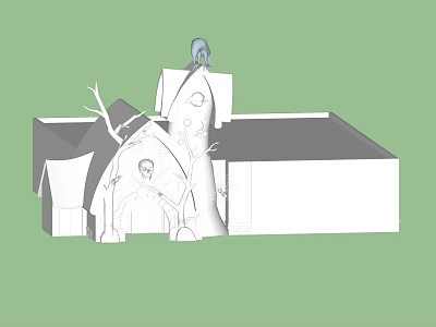 European-style castle 3d model