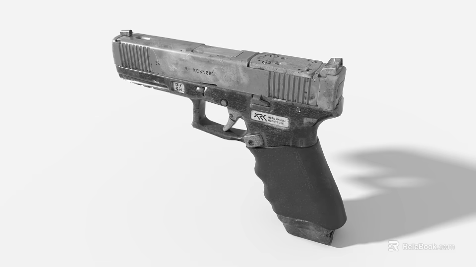 Game Movie Character Tactical Pistol With Detailed Modern Weapon Design 3d model 
