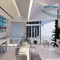 Modern Dessert Shop Interior Design With Open Kitchen And Glass Display Counter