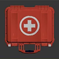Red Industrial First Aid Kit With White Cross And Durable Construction For Workplace Emergency Preparedness