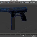 Tec9 submachine gun small submachine gun semi-automatic gun machine gun machine gun light machine gun low face number low model simple model film and television level realistic 3d model
