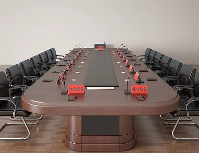 Modern Conference Table and Chair Conference Table 3d model