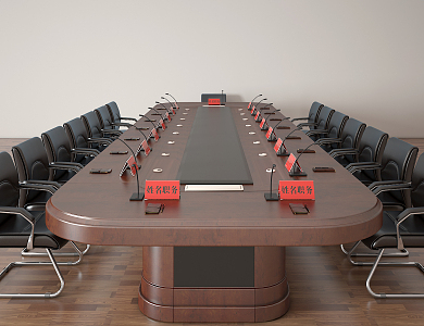 Modern Conference Table and Chair Conference Table 3d model