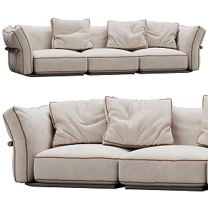 Flexform modern three-seat sofa 3d model