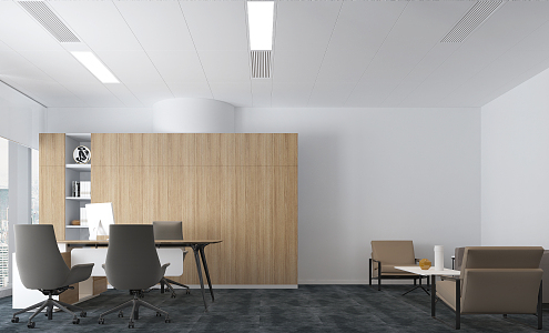 Modern Office Manager Room 3d model