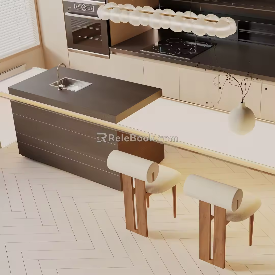 Modern table combination 3d model