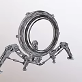 Industrial Mechanical Structure Design With Circular Metallic Frame And Supportive Legs 3d model
