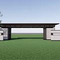 New Chinese Style Door View Wall 3d model