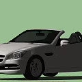 White Modern Convertible Car With Open Top And Sleek Exterior Design 3d model
