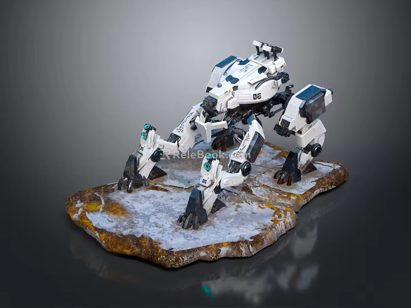 Modern Robot Machine Dinosaur Mechanical Dinosaur Mech Monster Science Fiction Monster 3d model