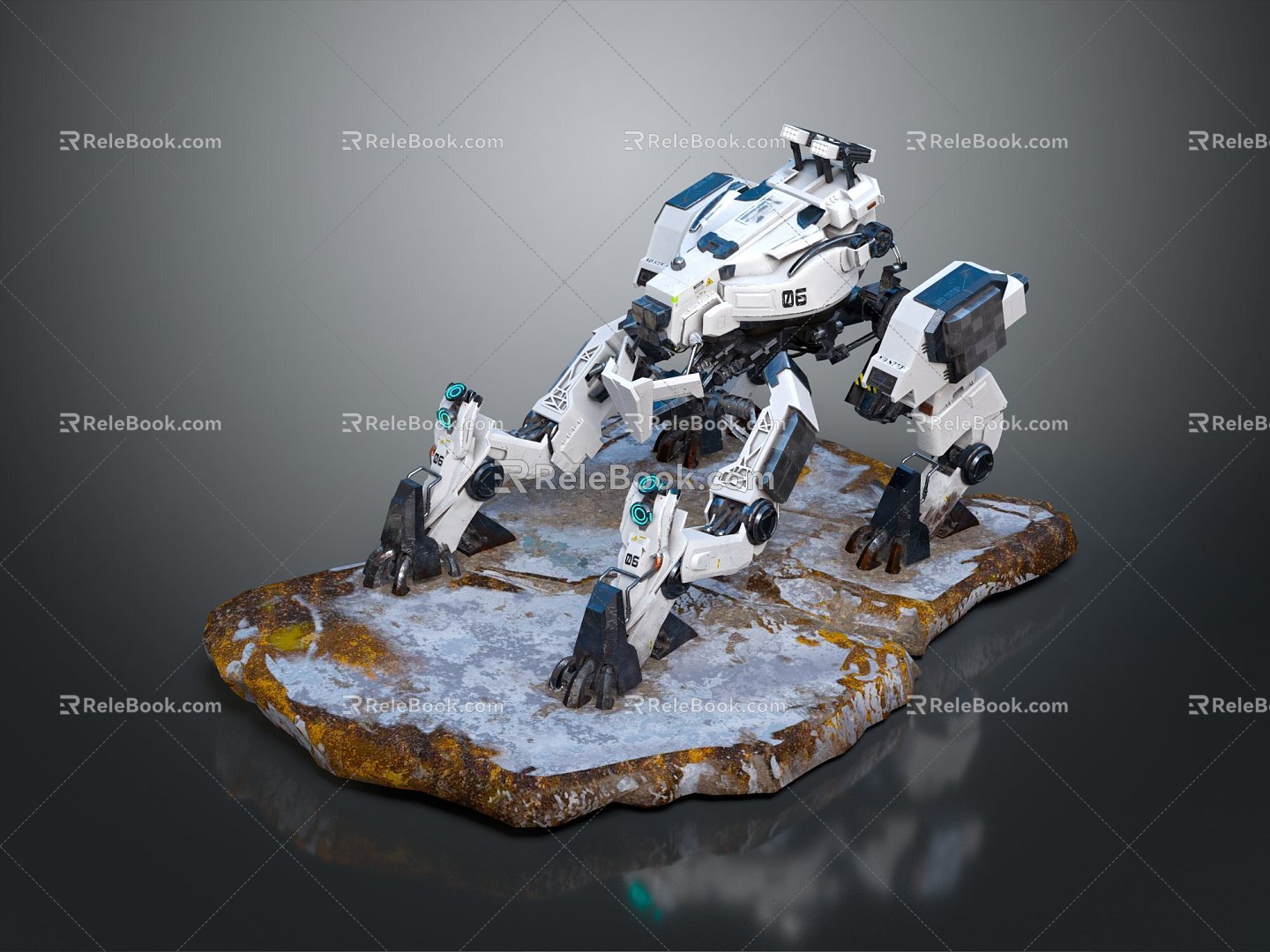 Modern Robot Machine Dinosaur Mechanical Dinosaur Mech Monster Science Fiction Monster 3d model