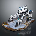 Modern Robot Machine Dinosaur Mechanical Dinosaur Mech Monster Science Fiction Monster 3d model