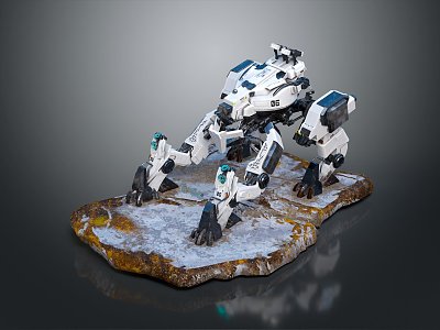 Modern Robot Machine Dinosaur Mechanical Dinosaur Mech Monster Science Fiction Monster 3d model