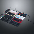 Assorted Wired Keyboards with Various Colors and Designs for Electronic Devices