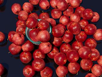 Modern apple fruit and vegetable furnishings 3d model