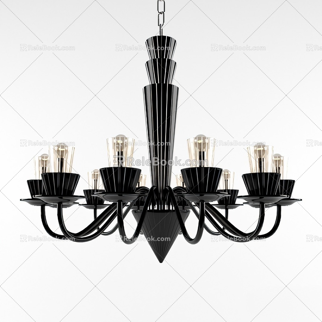 European Chandelier Lamps 3d model